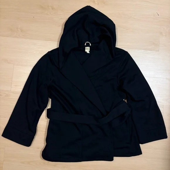 Viral GAP x BÉIS Collab Black Oversized Blanket Jacket Belted Coat L/XL - Picture 6 of 11